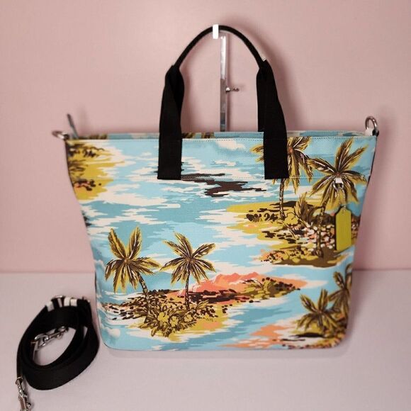 NWT Coach CK261 MEN'S Canvas Tote 38 With Hawaiian Aloha Print - Picture 1 of 7